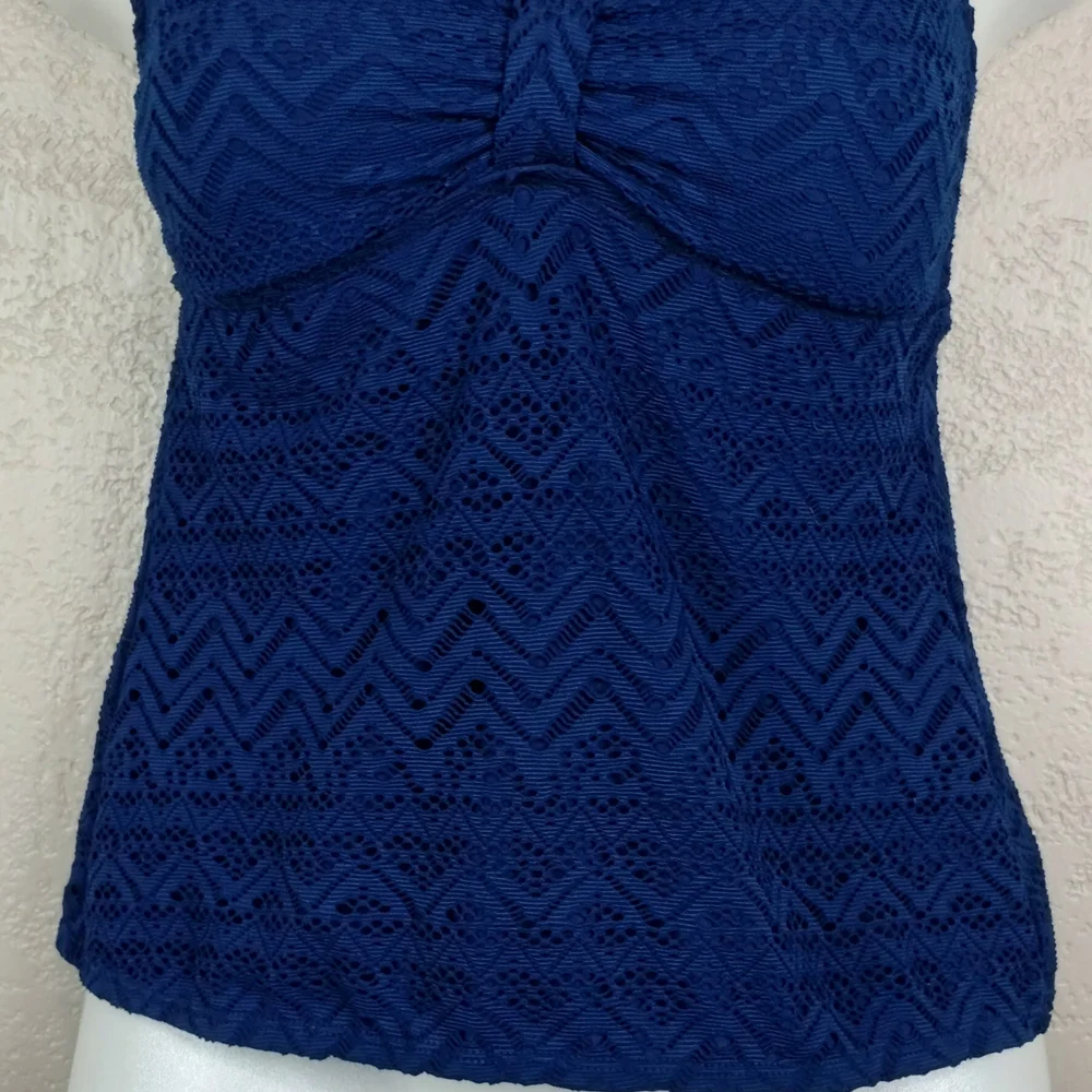 Catalina Women's Solid Crochet Bandini Swim Top Size   M ‎ 8/10